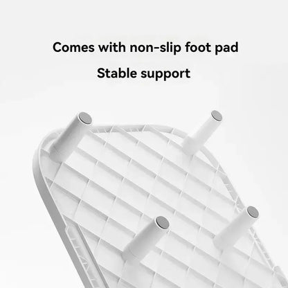 Raised Pet Feeder Stand – Mess-Free Meals + Closed Plastic Housing - underside showing non-slip foot pads and stable support
