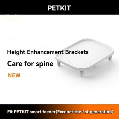 Raised Pet Feeder Stand – Mess-Free Meals + Closed Plastic Housing white PETKIT height enhancement brackets for cleaner, spine-care feeding