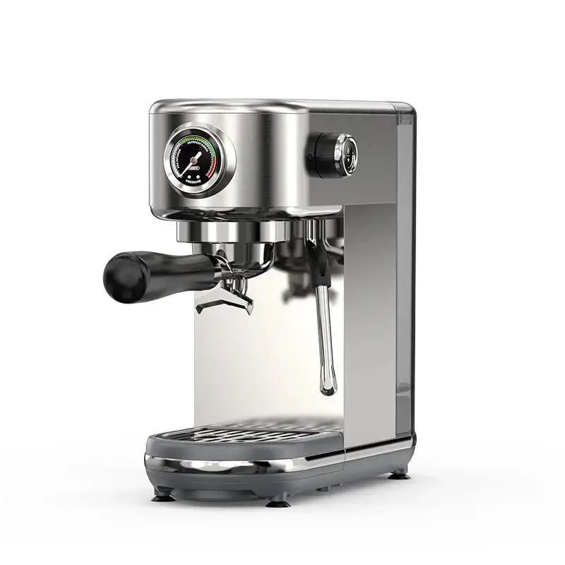 Semi Automatic Espresso Machine – Temperature Adjustable + 20 Bar Extraction, stainless steel portafilter and steam wand