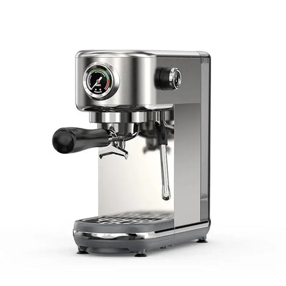 Semi Automatic Espresso Machine – Temperature Adjustable + 20 Bar Extraction, stainless steel portafilter and steam wand