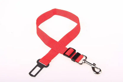 Dog Car Harness – Calm, Secure Rides On Every Trip For Safer, Stress-Free Travel + Quick-Release Clip red adjustable 70cm seatbelt tether