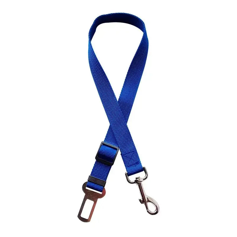 Dog Car Seat Belt Secure Travel Lever Clip Design For Universal Adjustable Fit Durable Polyester - blue adjustable seatbelt clip with swivel snap