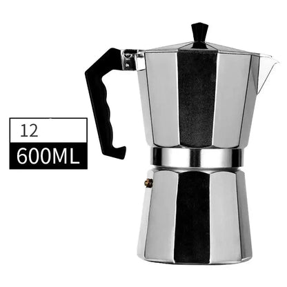 Moka Pot – Café-Quality Espresso At Home, Daily Brew Convenience + 600ml Capacity stainless steel 600ml moka pot with ergonomic handle