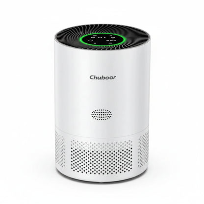 Chuboor PJ01 Compact HEPA Air Purifier, the best compact air purifier for allergies and pet hair, quiet and powerful.