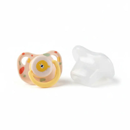 Baby Pacifier Silicone Standard Mouth BPA-Free For Newborns – Mess-Free On-The-Go + Portable Box, 2pcs silicone pacifiers with cover