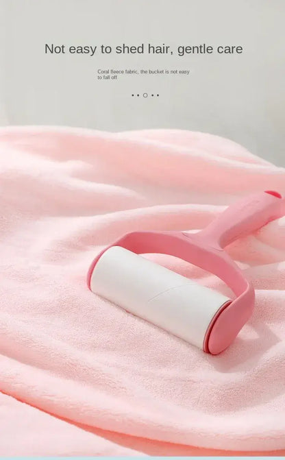 Baby Bath Towel – Luxuriously Ultra-Soft For Delicate Baby Skin + Hooded Design, 80x80 cm on pink plush fabric with lint roller