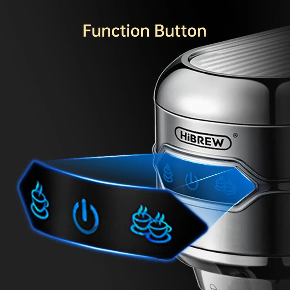 Espresso Machine – Cafe-Quality Espresso With Dense Crema And Rich Body + ESE Pod Compatible - HiBREW 20-bar stainless steel function buttons