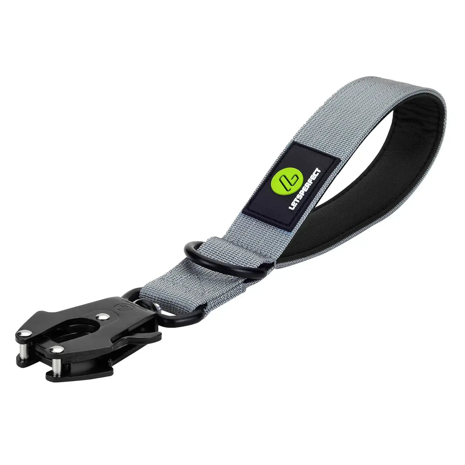 Dog Traffic Lead – Close Control + Padded Neoprene Handle compact 30cm traffic lead with padded neoprene handle and quick-release clip