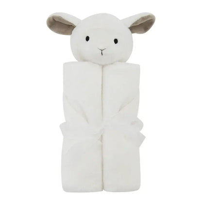 Baby Blanket – All-Season Comfort With Ultra-Soft Skin-Friendly Feel For Sensitive Baby Skin + Coral Velvet plush white lamb swaddle wrap 76x76 cm