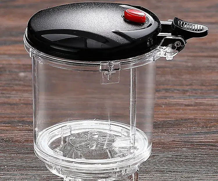 Glass Teapot 1L – Rich Aroma + One-Click Filter System clear heat-resistant glass teapot with built-in one-click filter