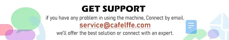 Espresso Machine – Cafe-Quality Drinks + 4-In-1 Capsule Pod NES ESE Ground Coffee — customer support contact banner for service@cafelffe.com
