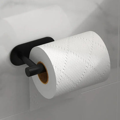 Paper Roll Holder – Moisture-Resistant + Drill-Free Wall Mount stainless steel wall-mounted paper towel holder, compact renter-friendly