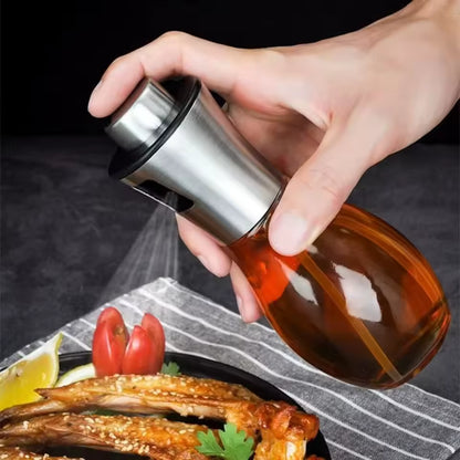 Oil Spray Bottle – Mess-Free Cooking + Stainless Steel 200ml by Inovia Store
