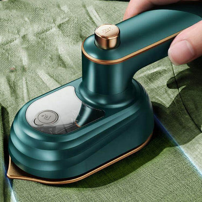 Garment Steamer – Wrinkle-Free Refresh On The Go + Foldable 180 Degree Rotating Head For Travel handheld travel steamer smoothing green fabric