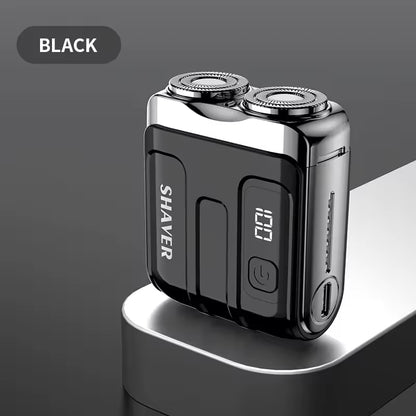 Travel Electric Shaver For Men Double Floating Magnetic Blade Head Portable Beard Knife Rechargeable MINI Rotary Electric Razor by Inovia Store