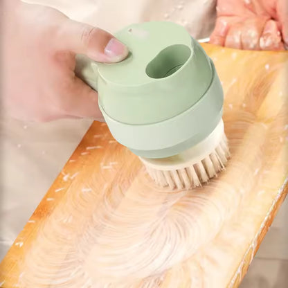 Compact & Powerful – 4-in-1 Portable Food Chopper USB Rechargeable handheld brush head scrubbing cutting board