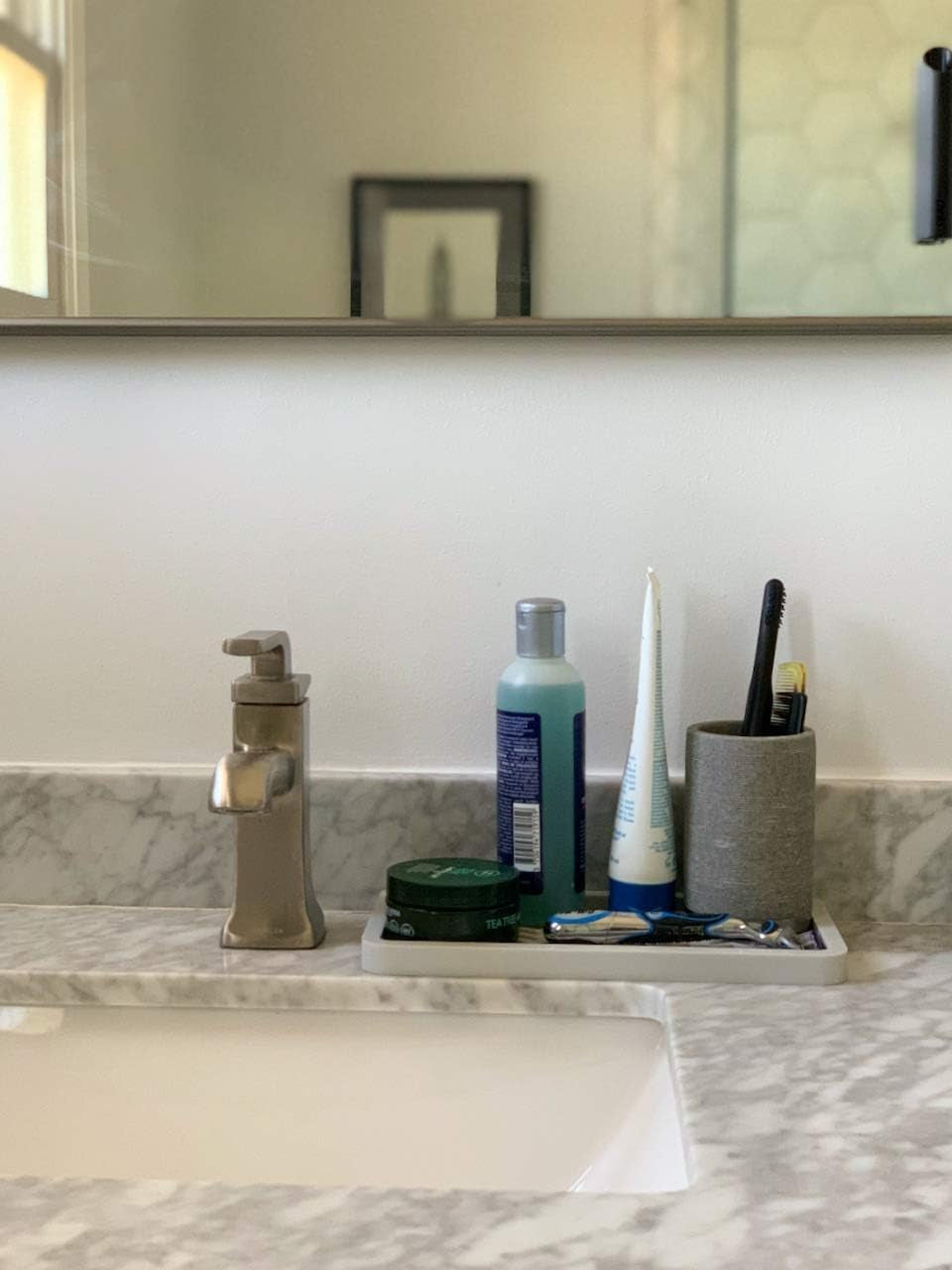 Happitasa Silicone Kitchen Sink Organizer Tray and Sponge Holder | Zigzag Style (COOL GREY, 10" X 5.25")