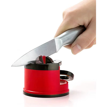 Sharpener-Belt Sucker Portable Suitable for Kitchen Most Blade Types, Knife Sharpeners for Kitchen Knives(Red, Blue)