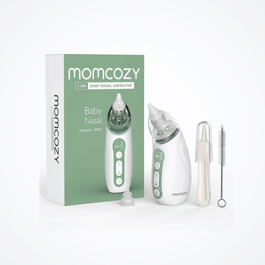Baby Nasal Aspirator – Powerful Suction For Quick Nose Clearing + USB Rechargeable, Momcozy electric rechargeable nasal aspirator with accessories