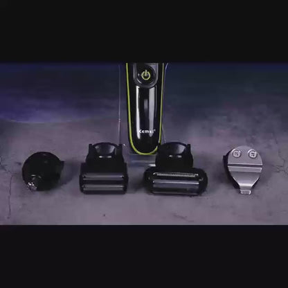 Kemei KM-696 Hair Trimmer – 6-in-1 Grooming Tool for Men