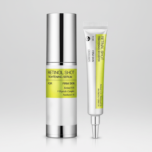 Korean Retinol Serum - Tightens Skin + Fast-Absorbing Hydration Formula For Radiant Skin lightweight tightening retinol face serum bottle