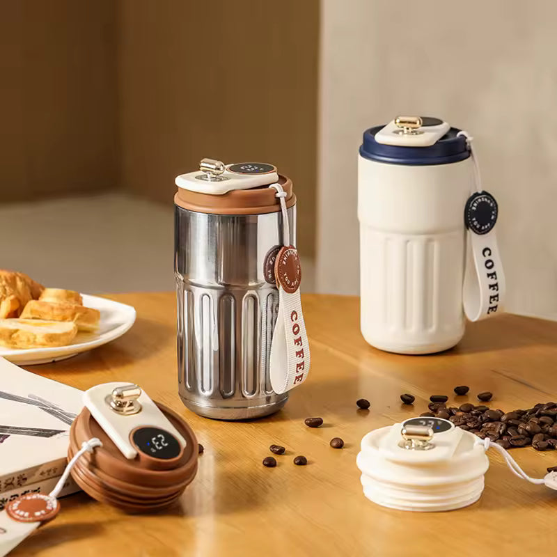 Coffee Cups with Temperature Display Smart Coffee Insulated Mug 316 Stainless Steel Display Temperature Double-walled Insulation