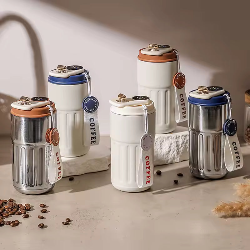 Coffee Cups with Temperature Display Smart Coffee Insulated Mug 316 Stainless Steel Display Temperature Double-walled Insulation