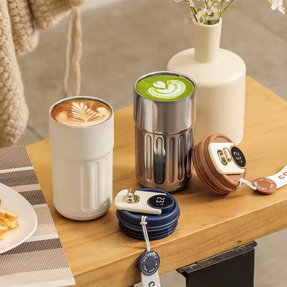 Coffee Cups with Temperature Display Smart Coffee Insulated Mug 316 Stainless Steel Display Temperature Double-walled Insulation