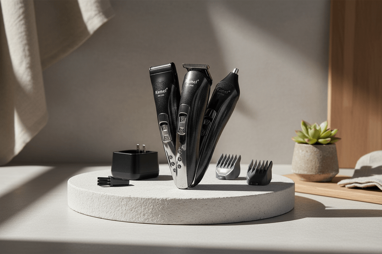 Kemei KM-1506 3 in 1 Electric Shaver USB Charging Hair trimmer Electric Rechargeable Nose Professional Shaving Machine by Inovia Store